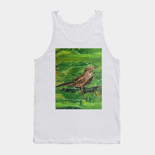 Brown Bird in the Green Grass Tank Top